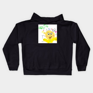 Little moster yellow Kids Hoodie